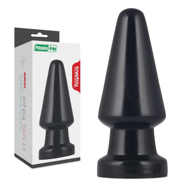 Анальная пробка LoveToy King-Sized Anal Shocker, 19 см (черный)