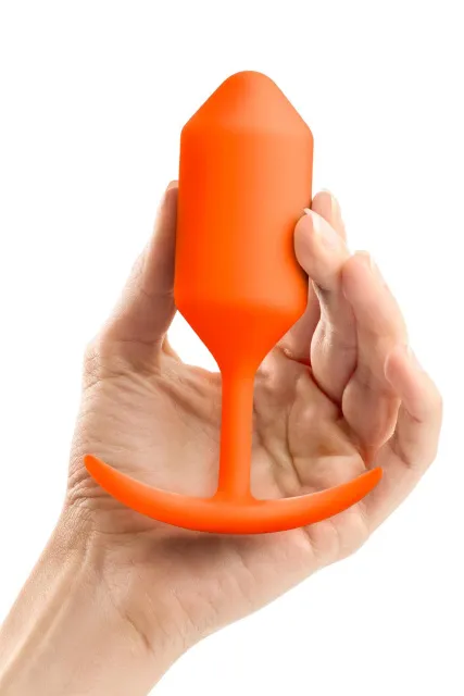 Анальная пробка B-Vibe Snug Plug 3, 12.7 см (оранжевый)