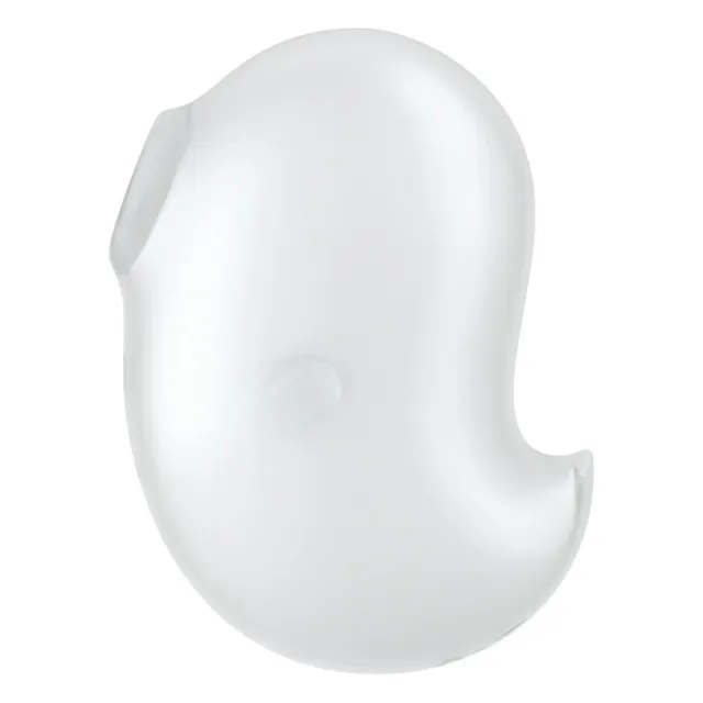 Вакуумный стимулятор клитора с вибрацией Satisfyer Cutie Ghost (белый)