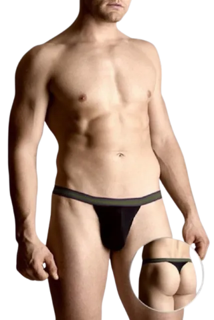 Трусы-стринги мужские Softline Thongs 4496, XL (черный)