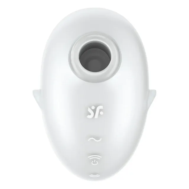 Вакуумный стимулятор клитора с вибрацией Satisfyer Cutie Ghost (белый)