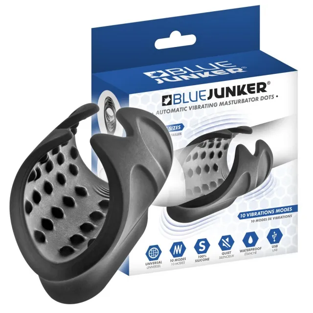 Мастурбатор BlueJunker Dots (черный)