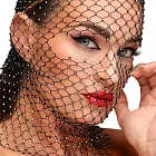 Маска на очі Kinky Diva Starlet Face Mask Black/Rhinestones (чорний)