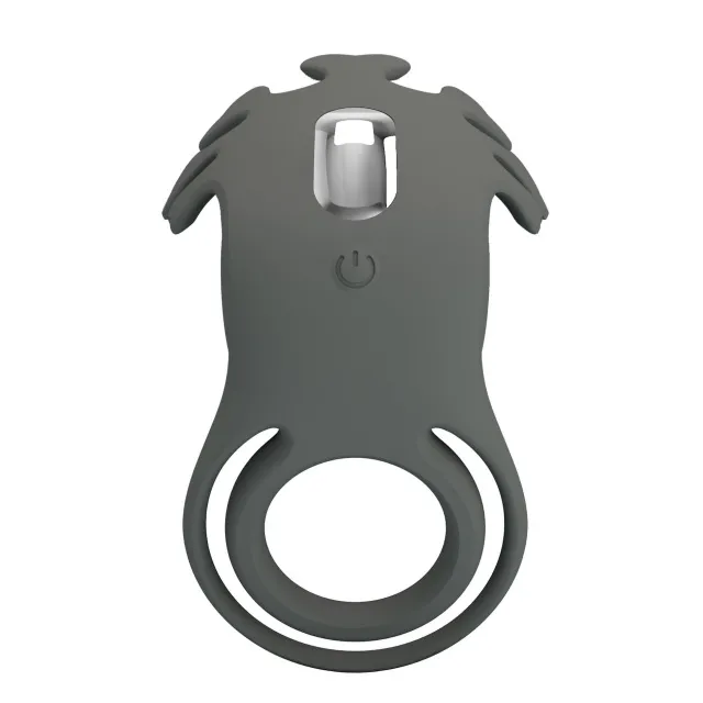 Эрекционное кольцо Pretty Love Vibrant Penis Ring Ruben, 8.5 см (серый)