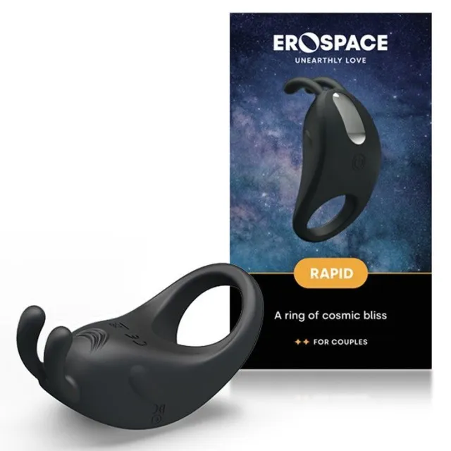 Эрекционное кольцо Erospace Rapid, 7,5 см (черный)