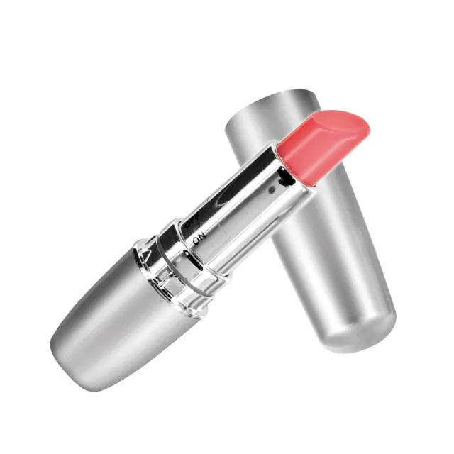 Мини-вибратор Glamy Sticky Vibes Silver, 9 см (розово-серебристый)