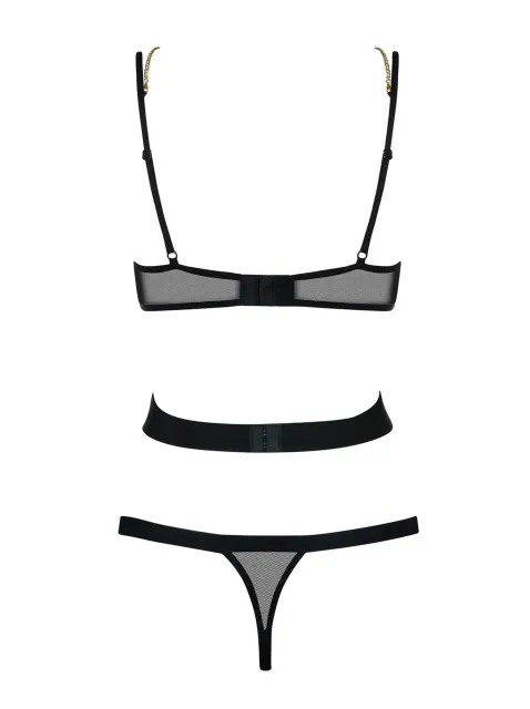 Эротический боди Obsessive Bondy, S/M (черный)