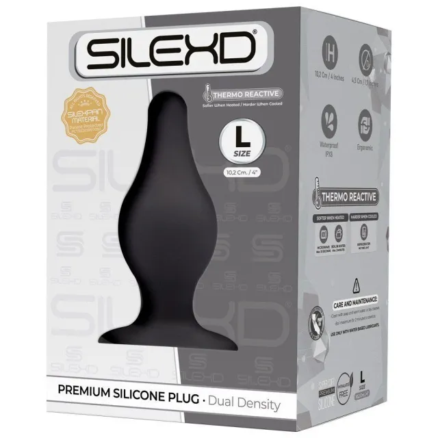 Анальна пробка SilexD Model 2 size L, 10.2 см (чорний)