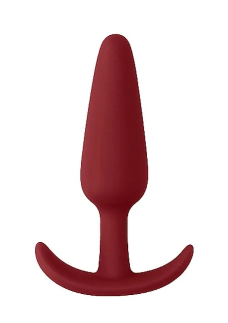 Анальная пробка ShotsToys Slim Butt Plug, 8.3 см (красный)