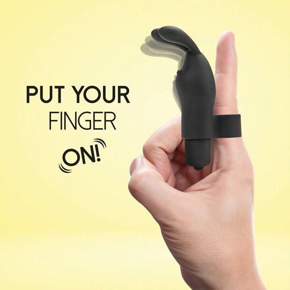 Вибратор на палец FeelzToys Magic Finger, 10 см (черный)
