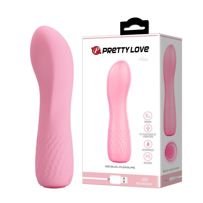 Вибратор Pretty Love Alice, 11,9 см (светло-розовый)