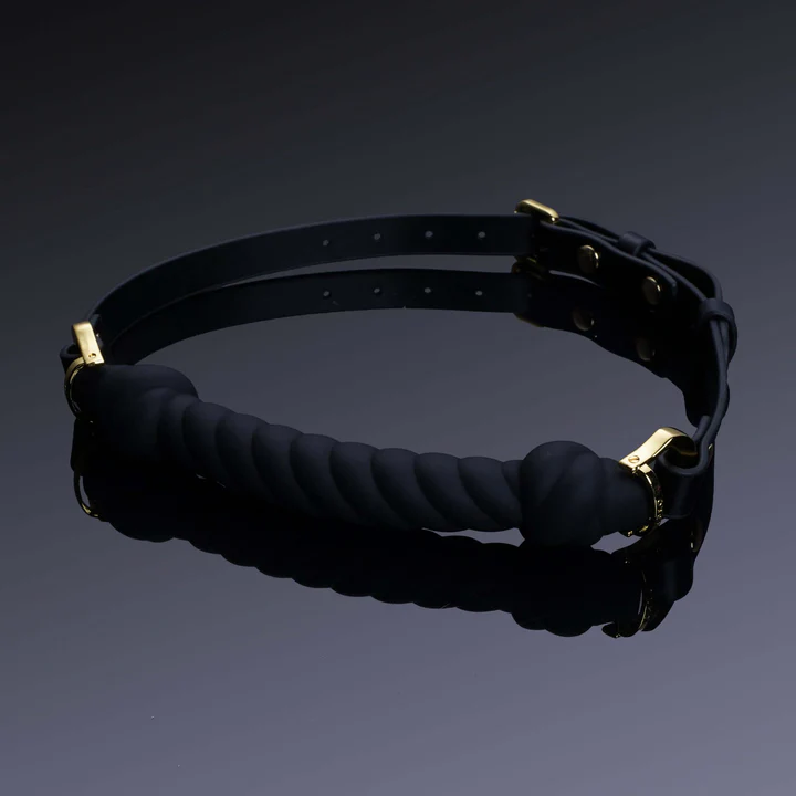 Кляп Upko Knot-shaped Mouth Gag, 41,5-53,5 см (черный с золотым)