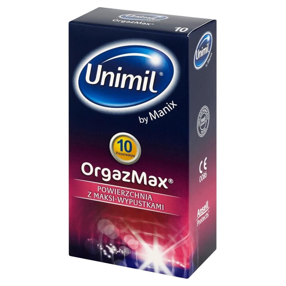 Prezerwatywy Unimil Orgazmax prążkowane, 10 szt