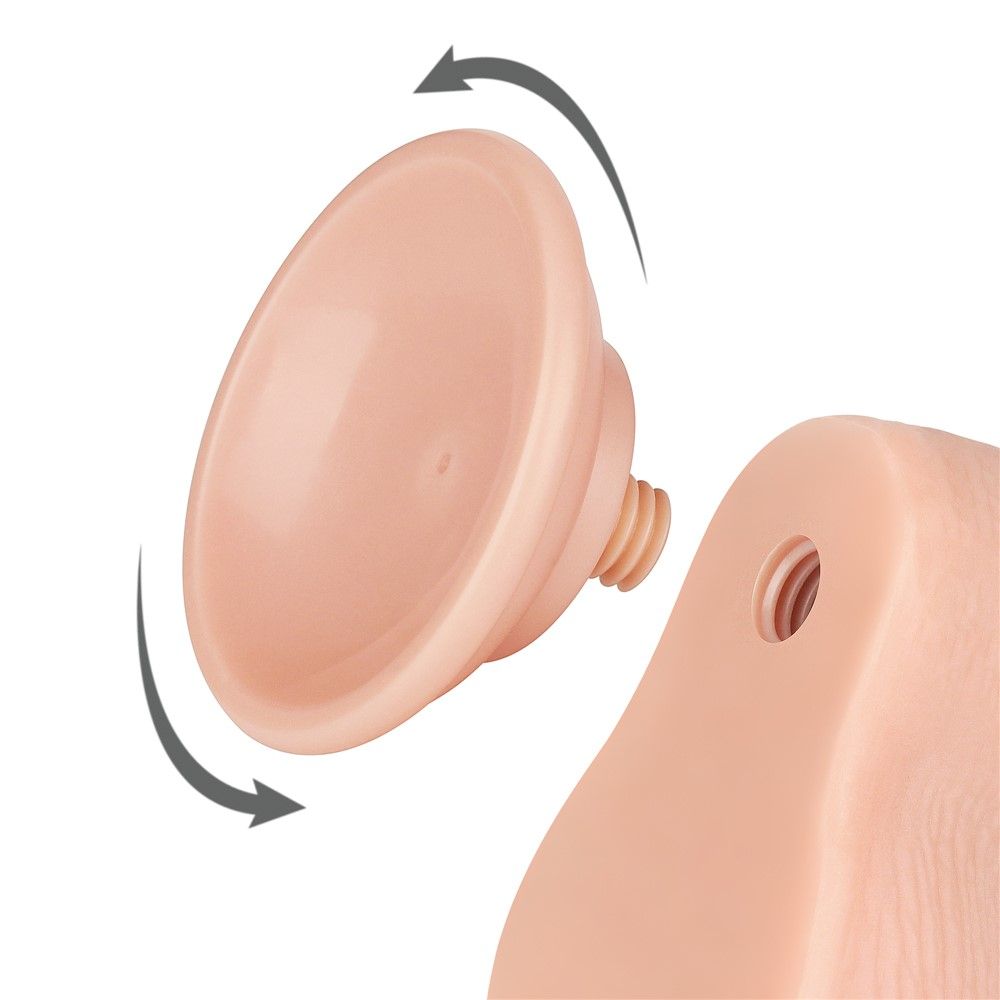 Lovetoy Sliding Skin Dual Layer Dong - Dildo, W kolorze cielistym, 19.5 cm