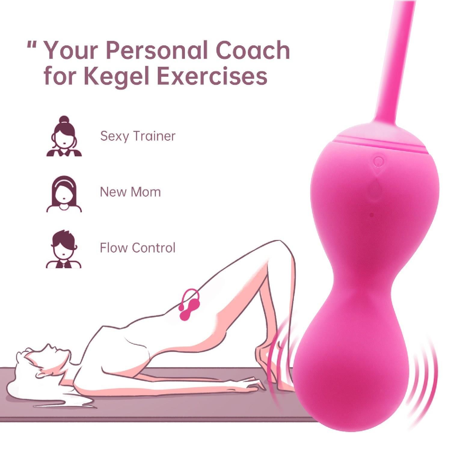 Вагинальные шарики Magic Motion Kegel v2, 8,4 см (розовый)