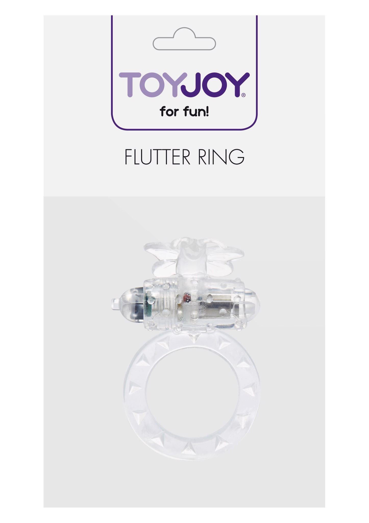 Виброкольцо ToyJoy Flutter Ring, 7.5 см (прозрачный)
