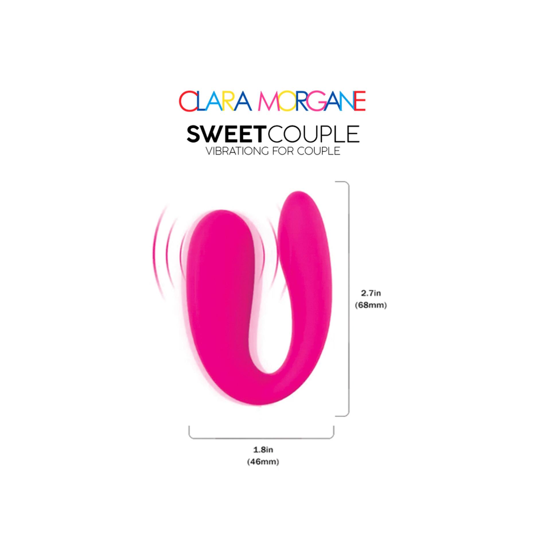Вибратор Clara Morgane Sweet Couple, 6.8 см (розовый)