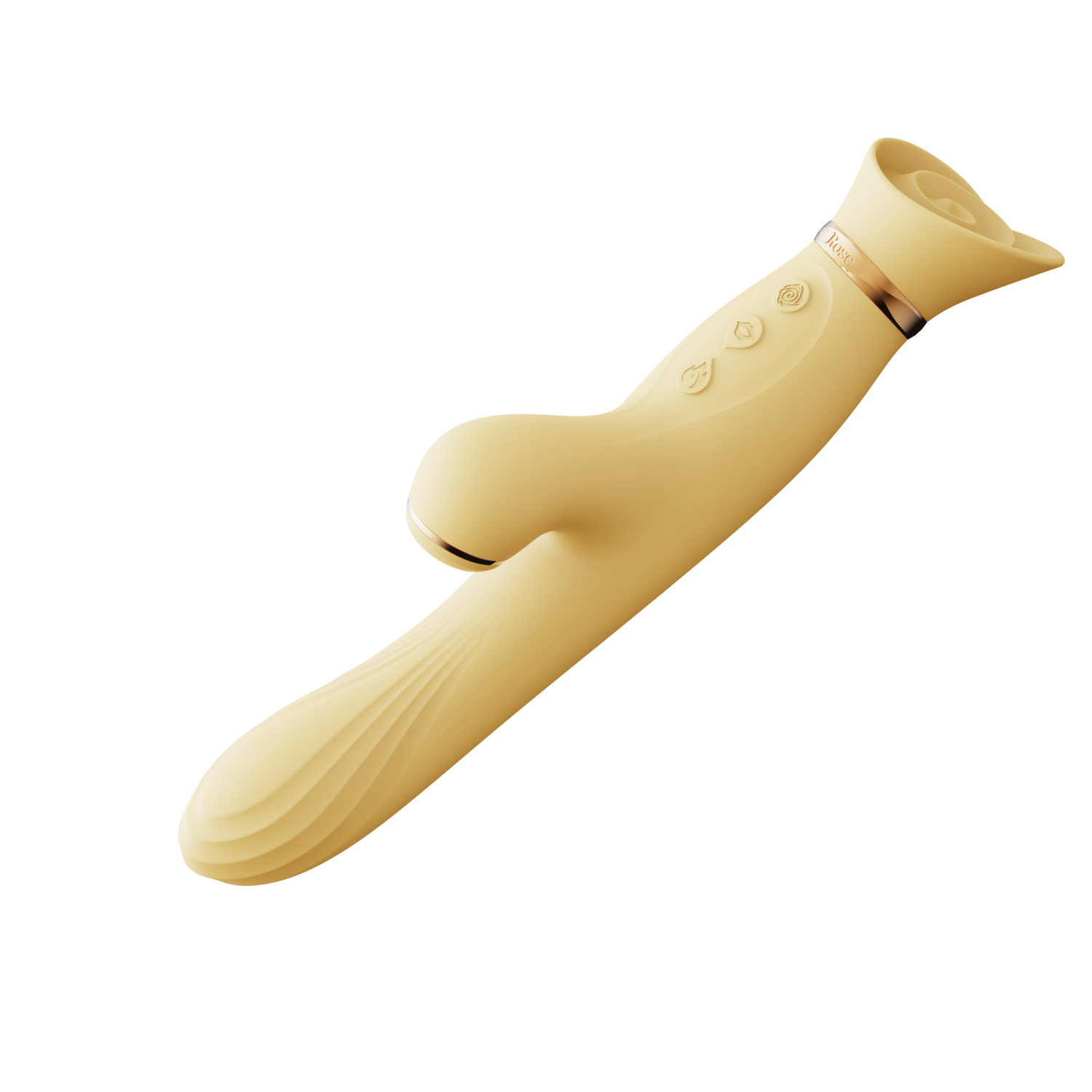 Вибратор-кролик Zalo Rose Rabbit Thruster, 25 см (желтый)
