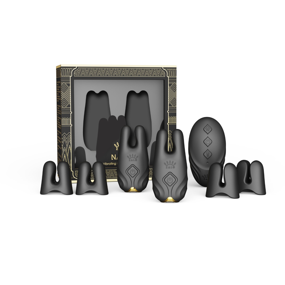 Вибратор для груди Zalo Nave Obsidian, 6,3 см (черный)