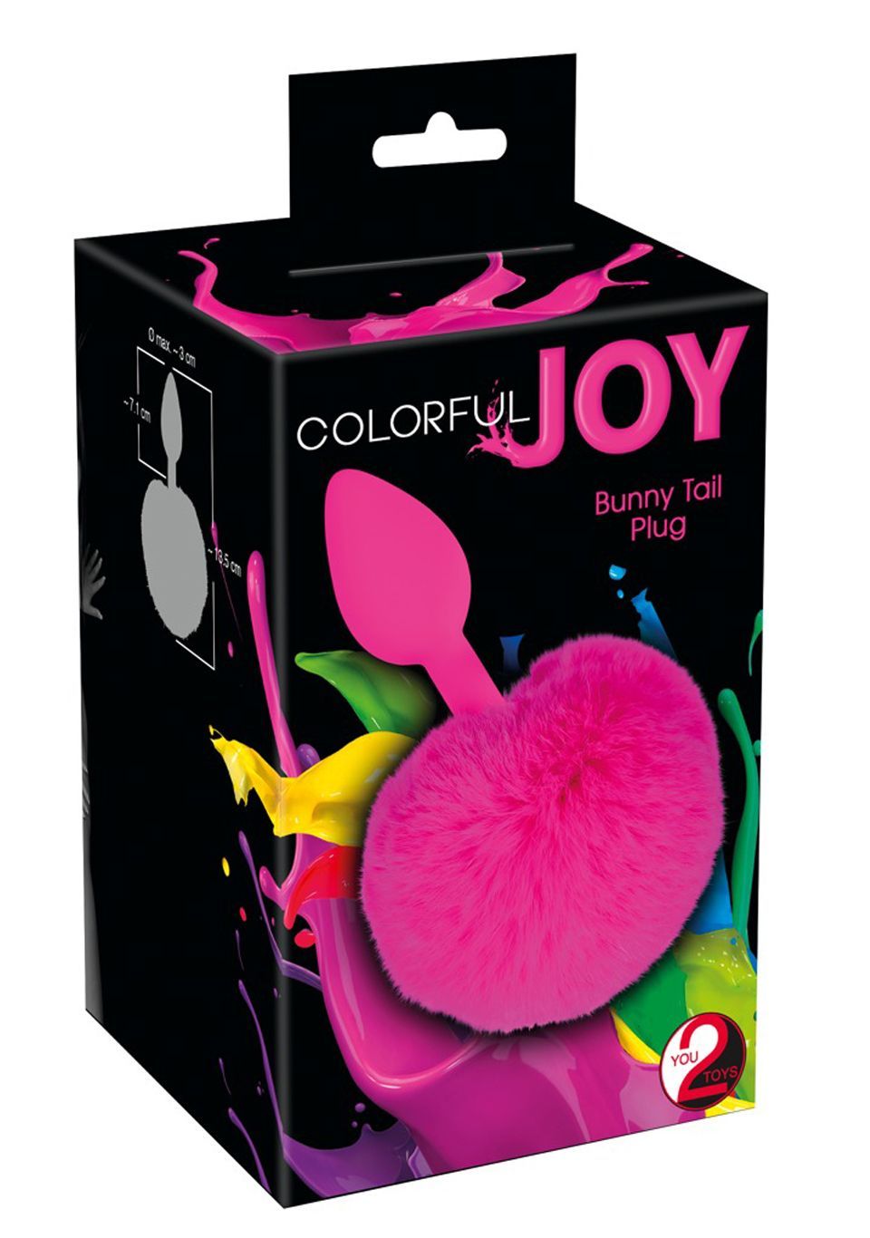 Анальна пробка з пухнастим хвостом Orion Colorful Joy Bunny Tail, 13,5 см (рожевий)