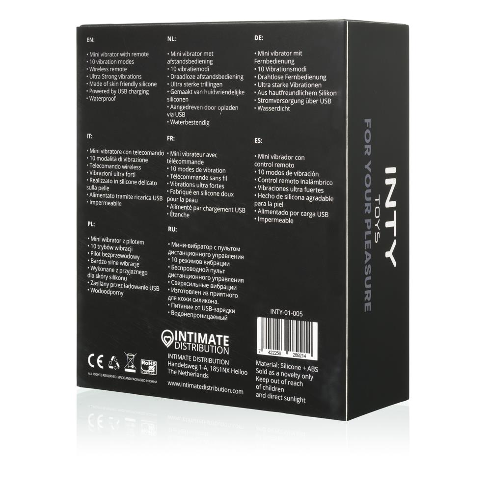 Мини-вибратор Inty Toys Pulse, 12 см (черный)
