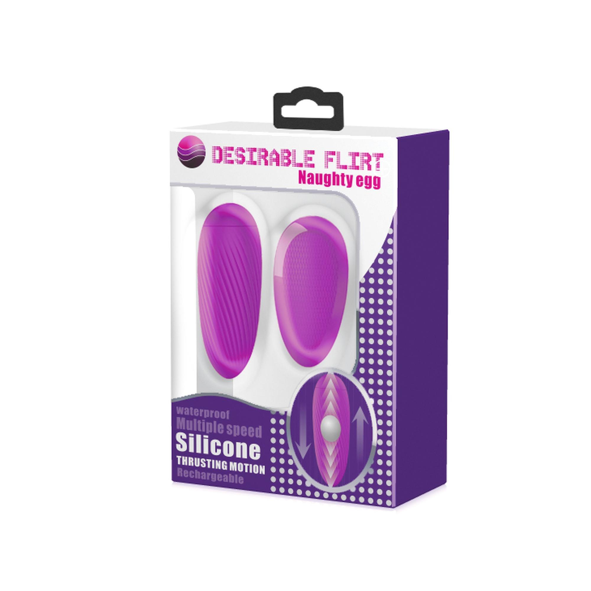 Виброяйцо Pretty Love Destrable Flirt Naughty egg, 9,5 см (фиолетовый)