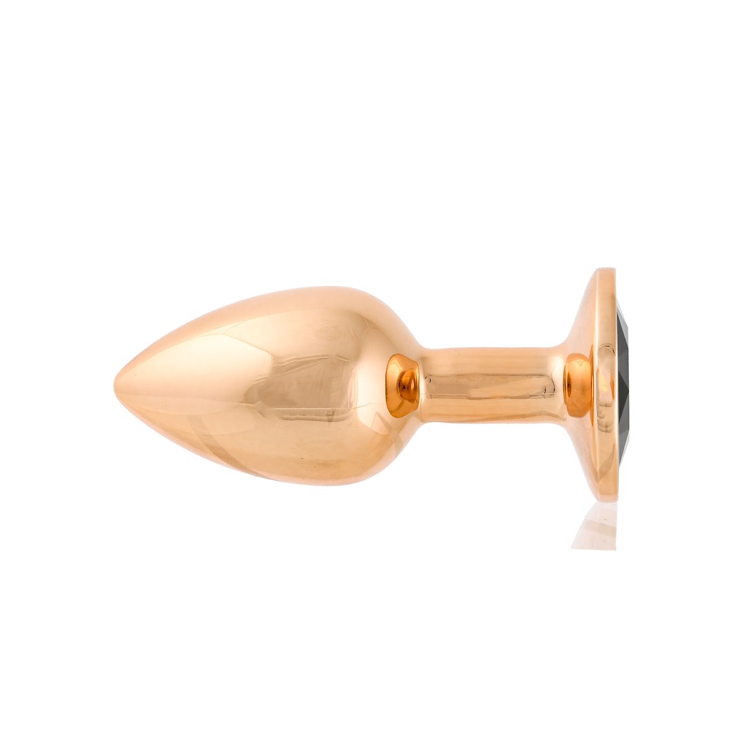 Korek analny z kryształem Simply Pleasure S, 7 cm (czarny)