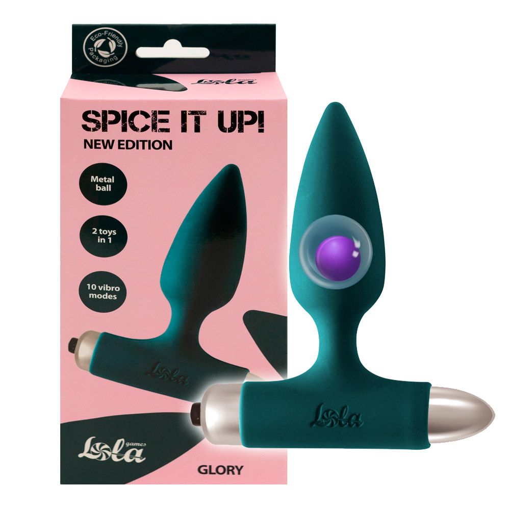 Анальна пробка з вібрацією Lola Spice It Up, 11 см (зелений)