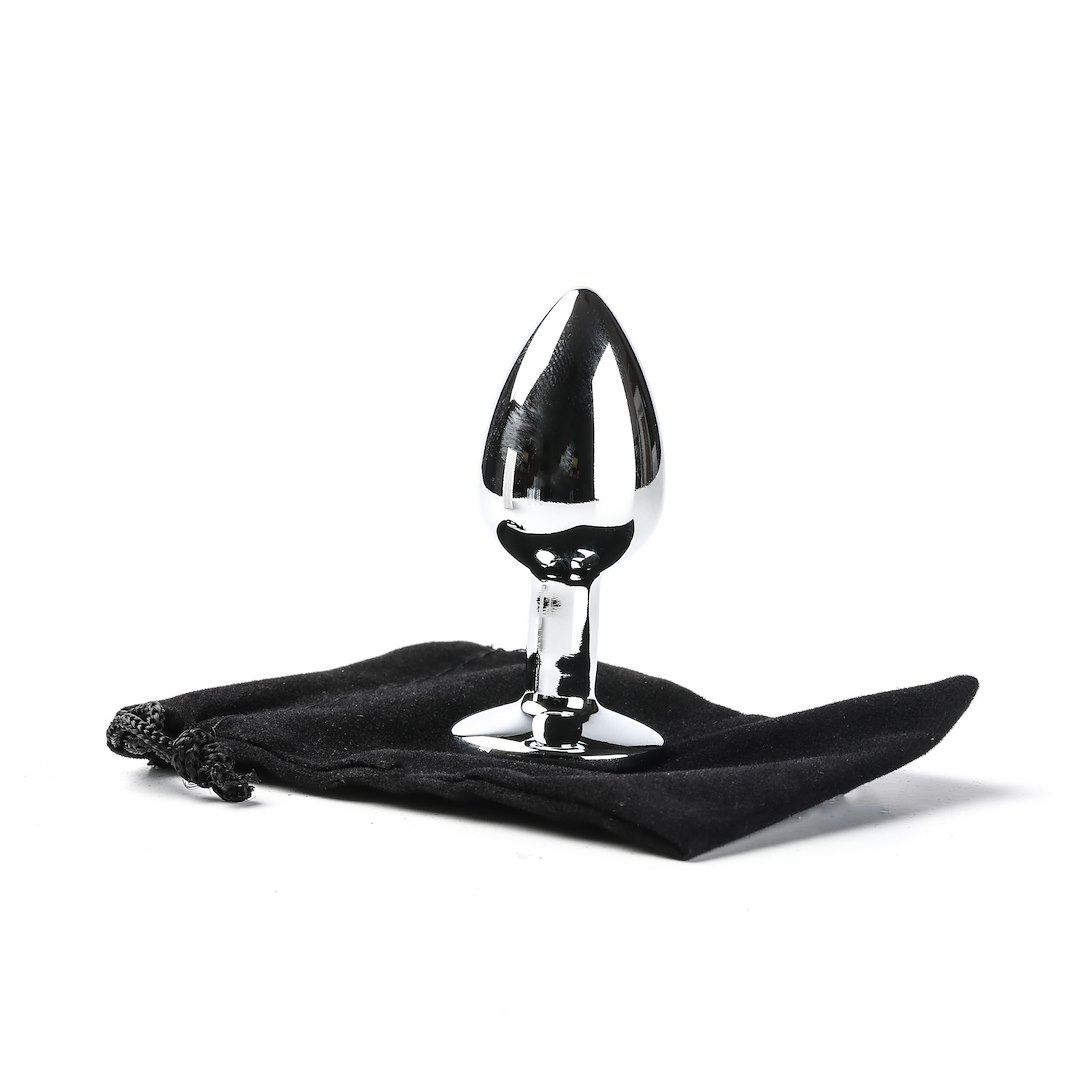 Korek analny z kryształem  Simply Pleasure S, 7 cm (zielony)