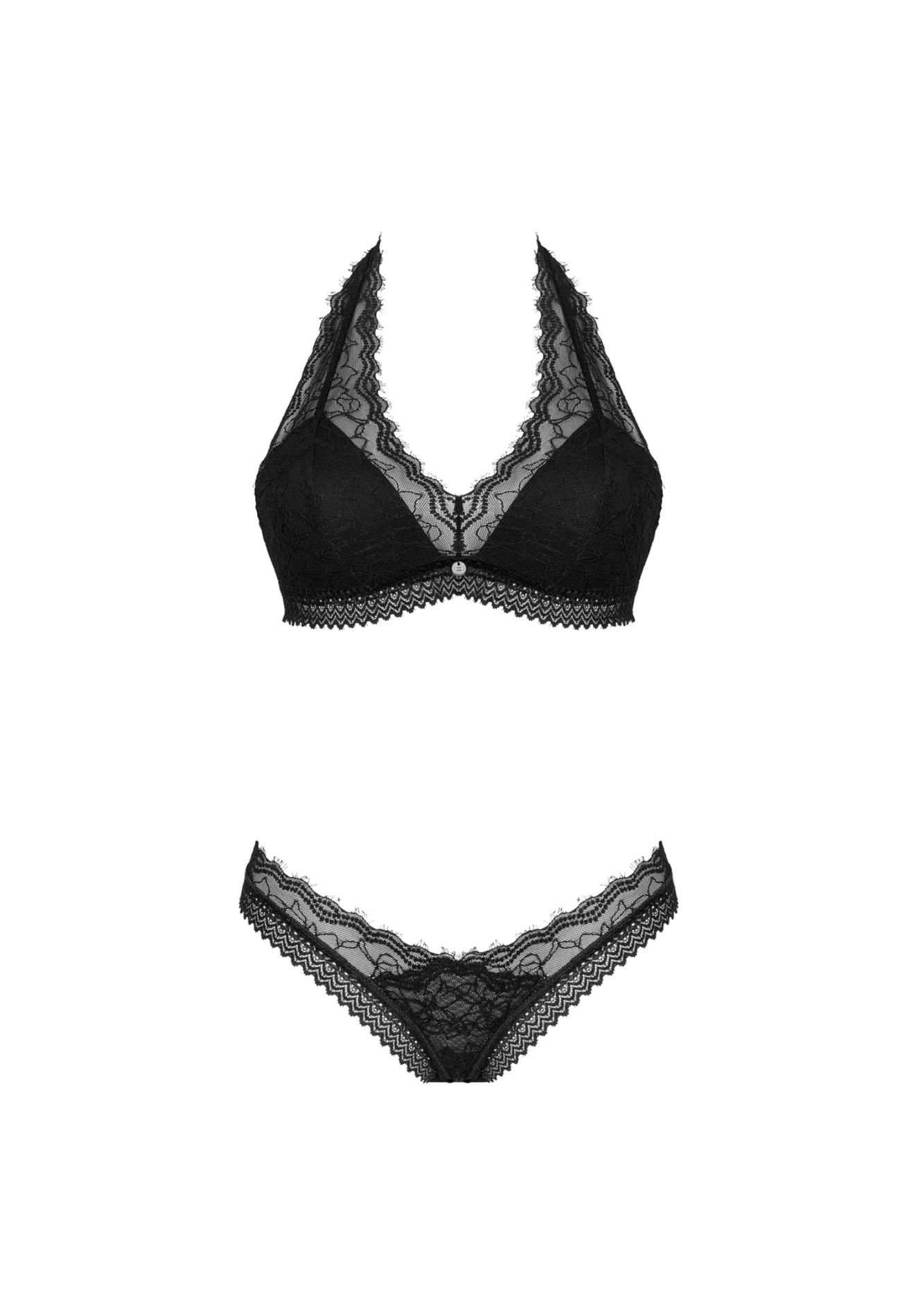 Комплект эротического белья Obsessive Medilla, M/L (черный)