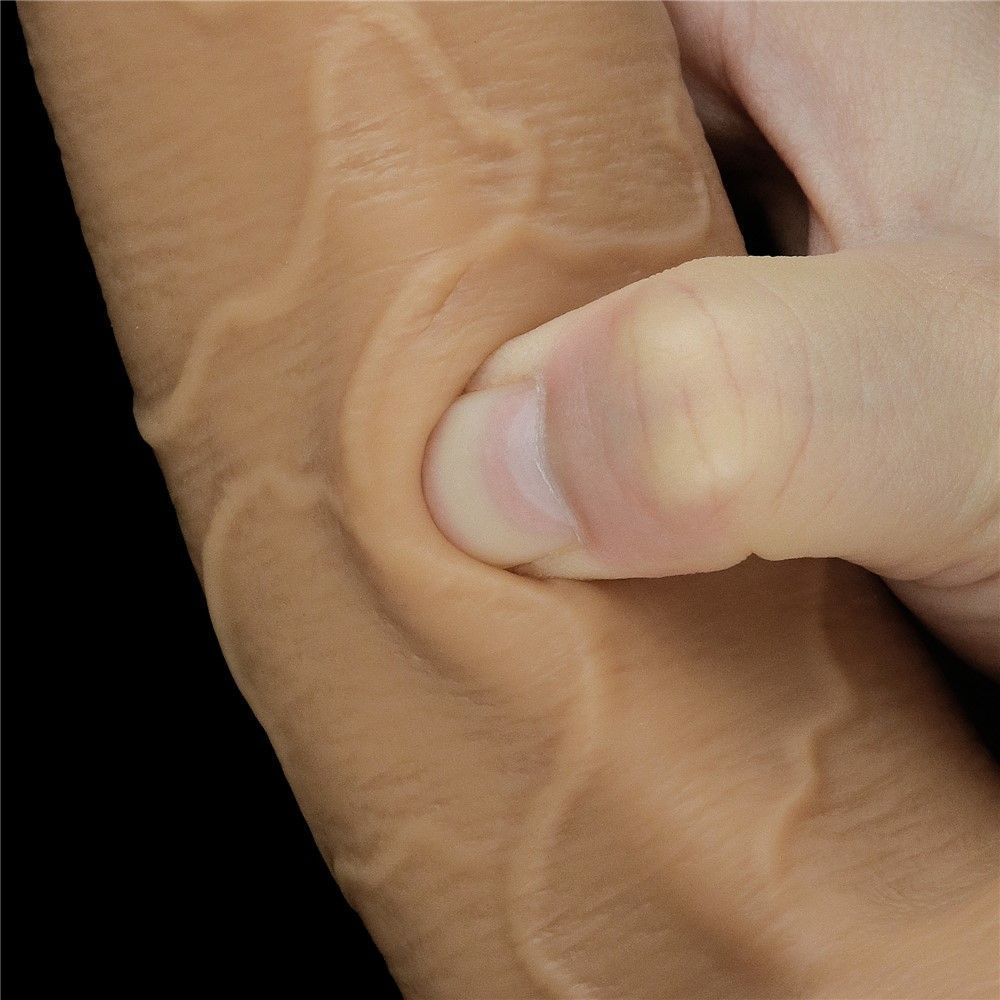 Lovetoy Dong 9.5'' Dual Layered Handle Cock - Dildo, W kolorze cielistym, 25 cm