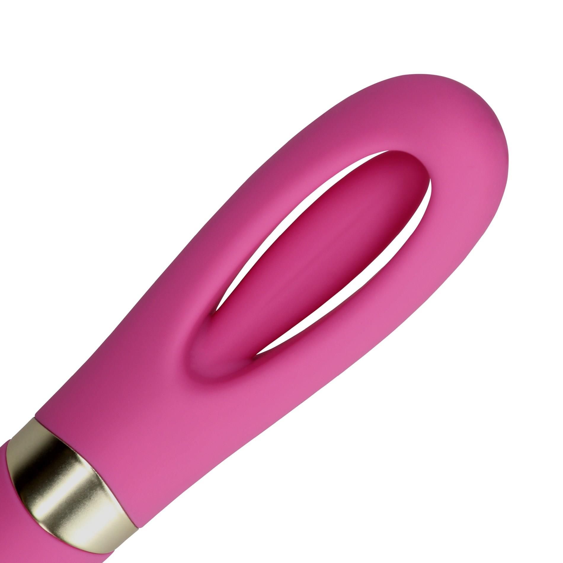 Вибратор Loveline Double Sided Flapping and G-Spot, 24 см (розовый)