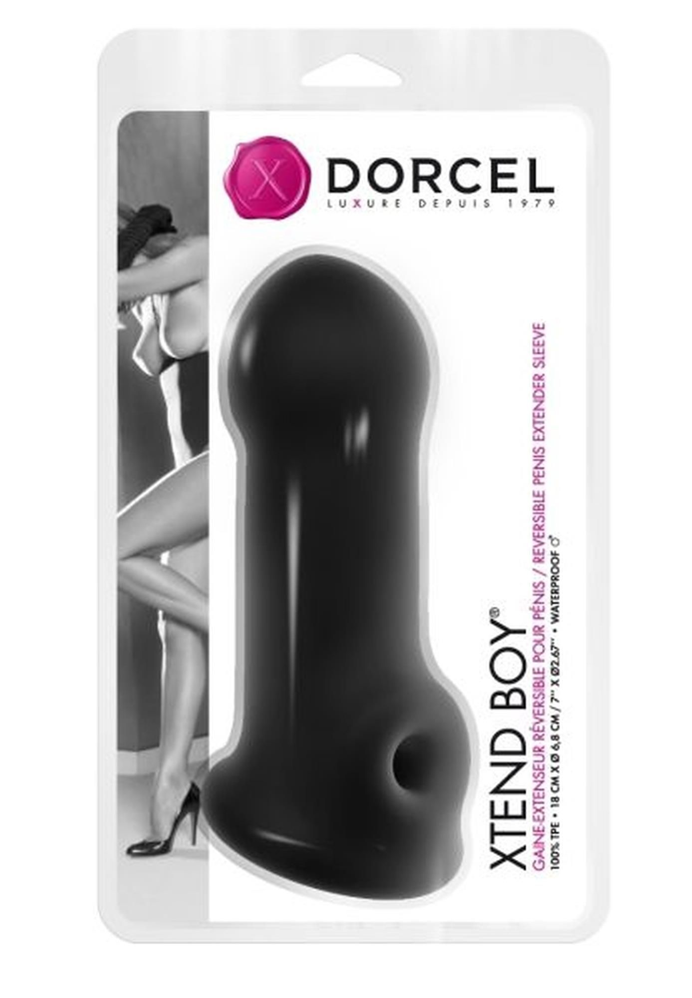 Насадка на пенис Dorcel Xtend Boy, 18 см (черный)