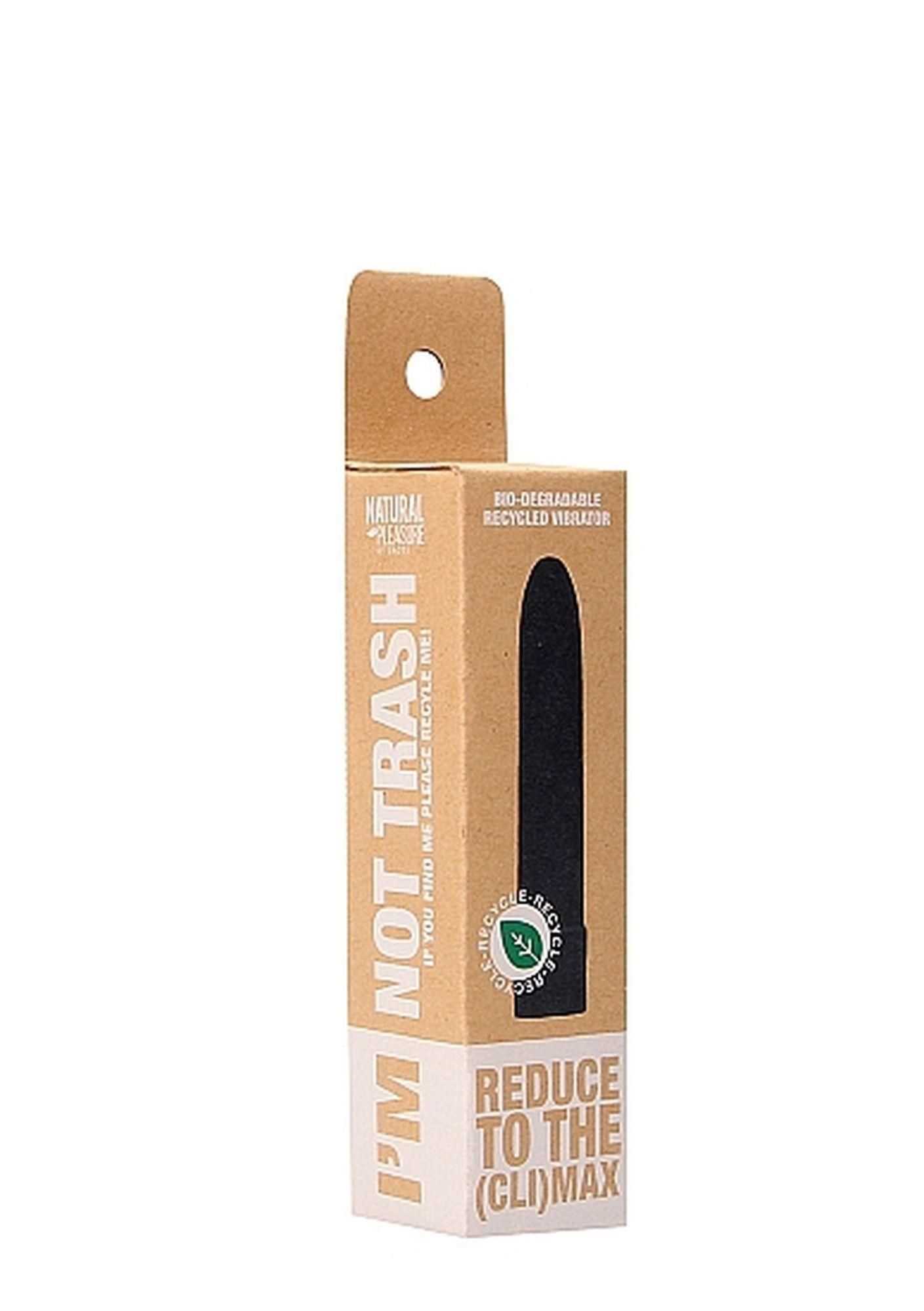 Мини-вибратор Natural Pleasure Biodegradable 5,5", 14 см (черный)