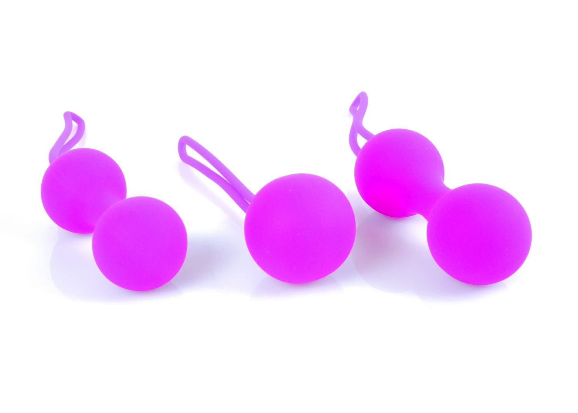 Набір вагінальних кульок Boss Series Silicone Kegal Balls, 3 шт (фіолетовий)