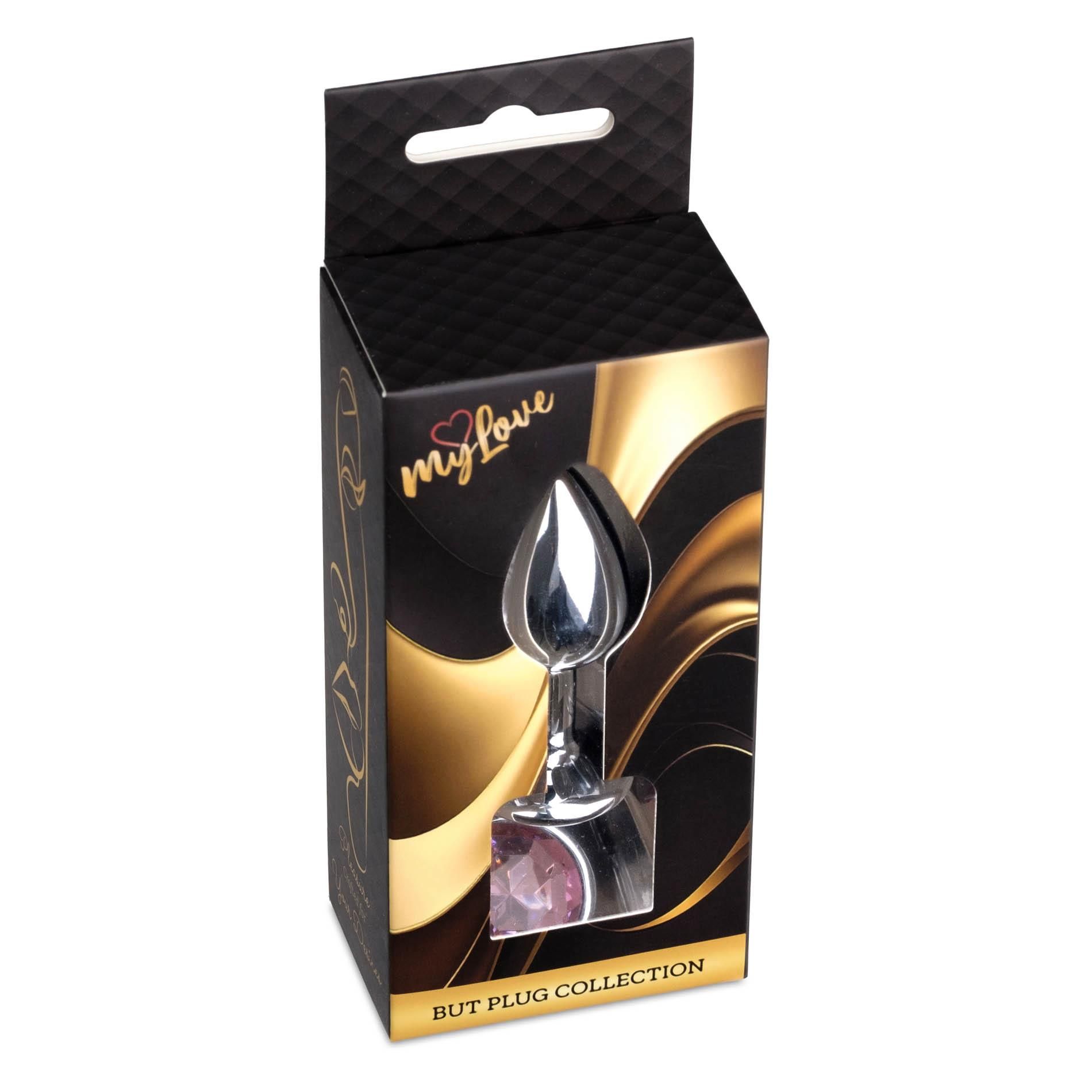 Korek analny MyLove Toys Jewelry Silver Plug, 7 cm (jasnoróżowy)