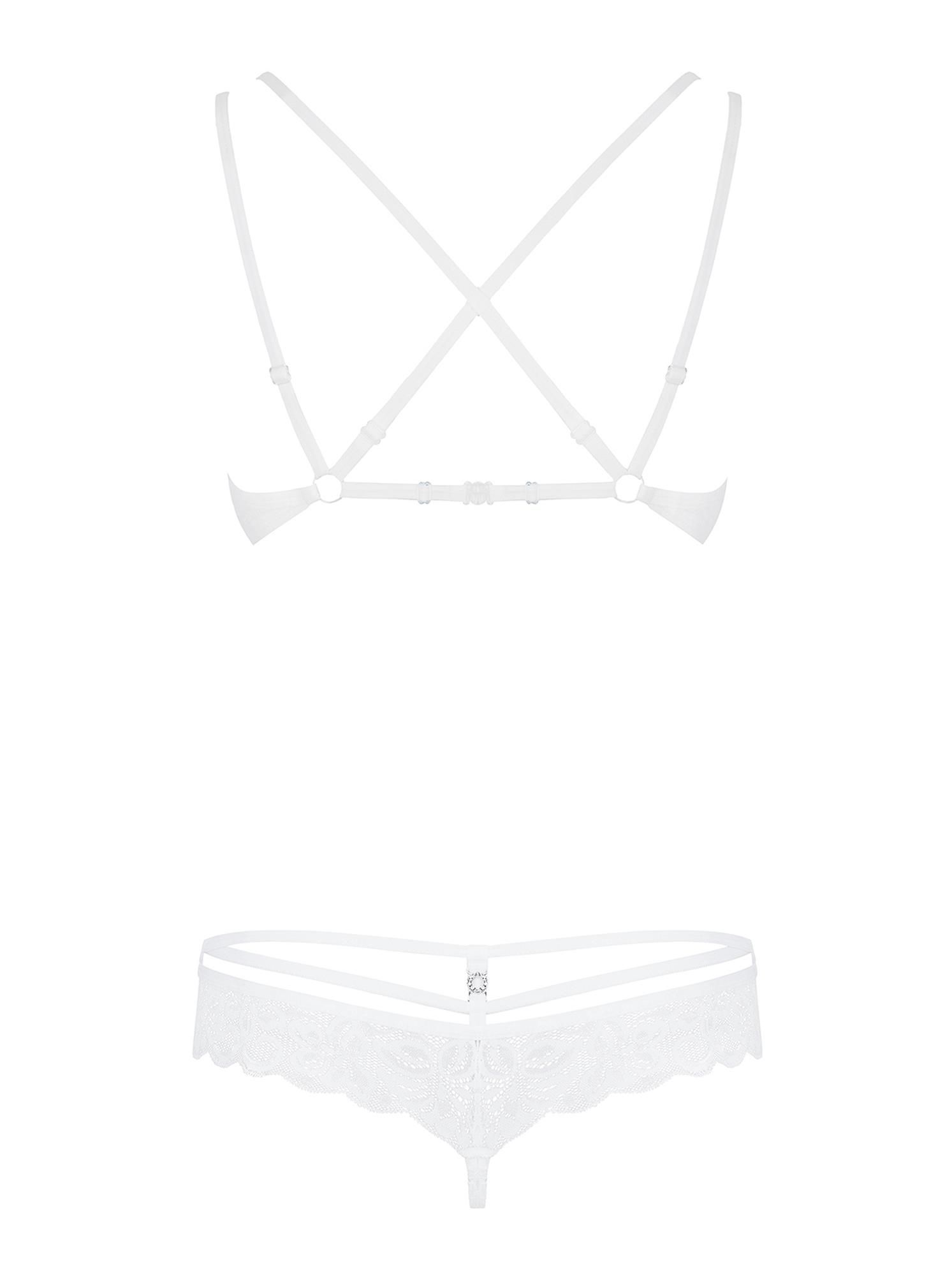 Комплект белья Obsessive Obsessive 860-SET-1, L/XL (белый)