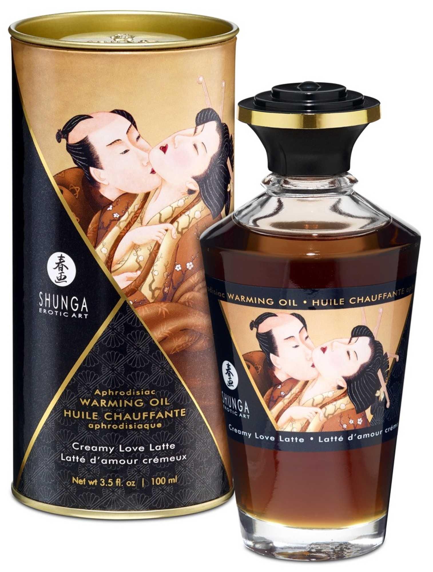 Зігрівальна масажна олія Shunga Aphrodisiac Warming Oil кава, 100 мл