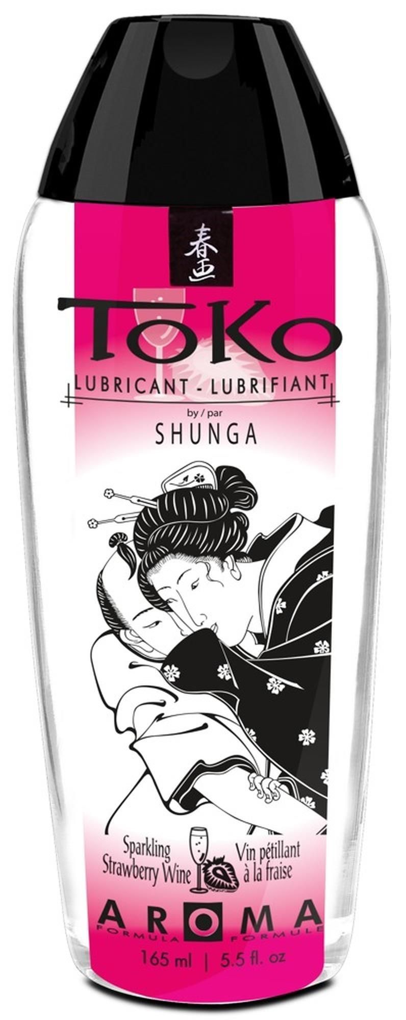 Лубрикант на водной основе Shunga Toko Aroma клубника с шампанским, 165 мл