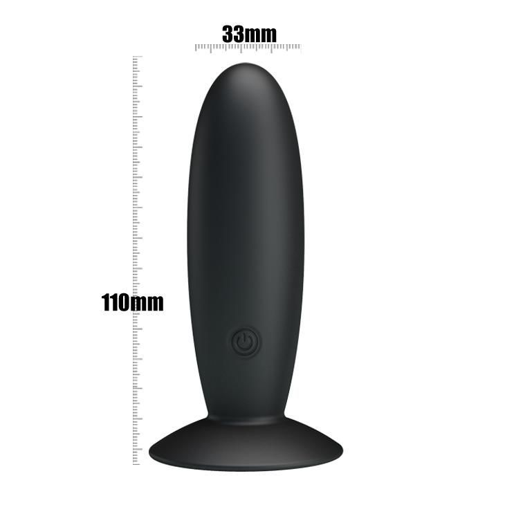 Анальна пробка Pretty Love Butt Plug Massager, 11 см (чорний)
