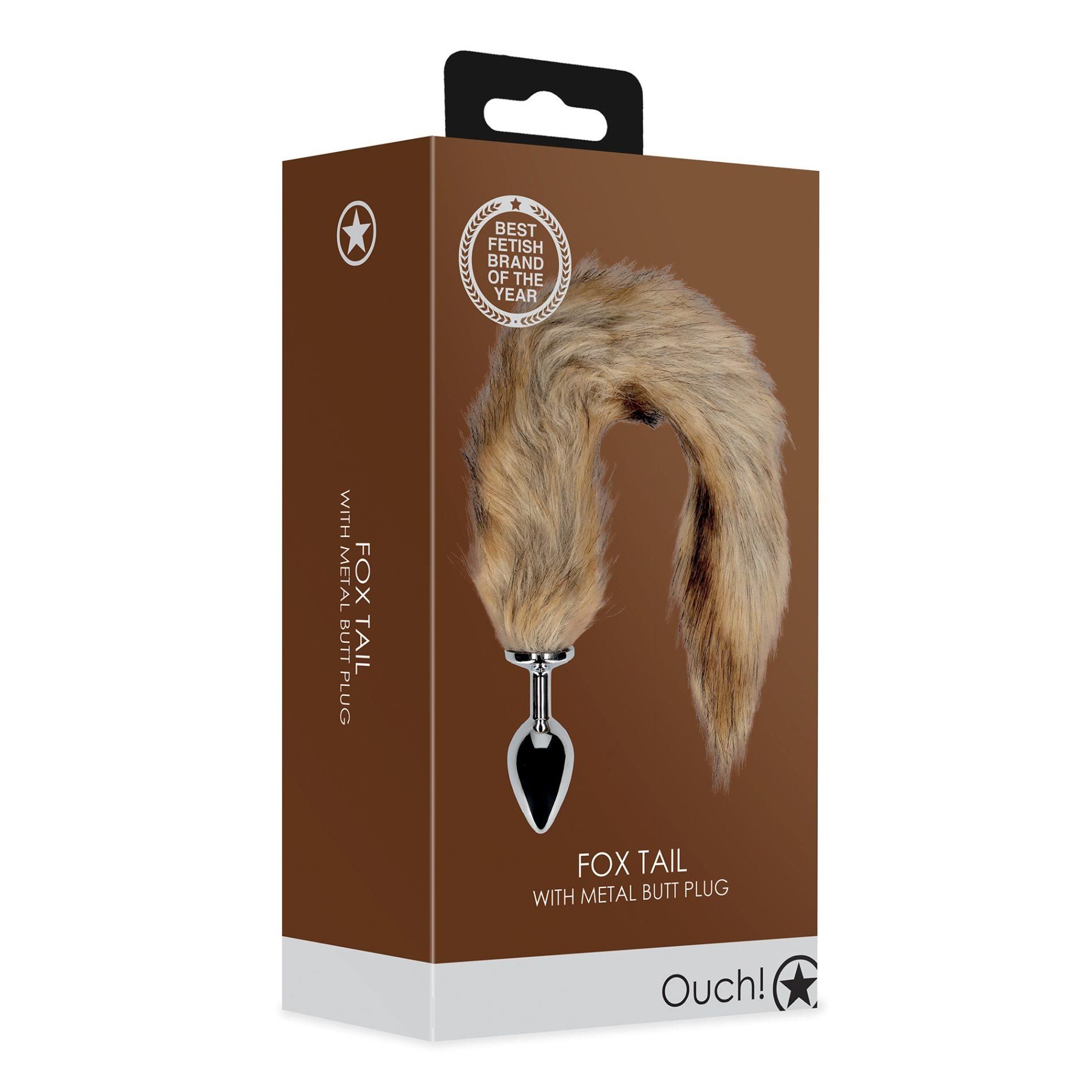 Korek analny Ouch! Fox Tail, 42.5 cm (czerwony)
