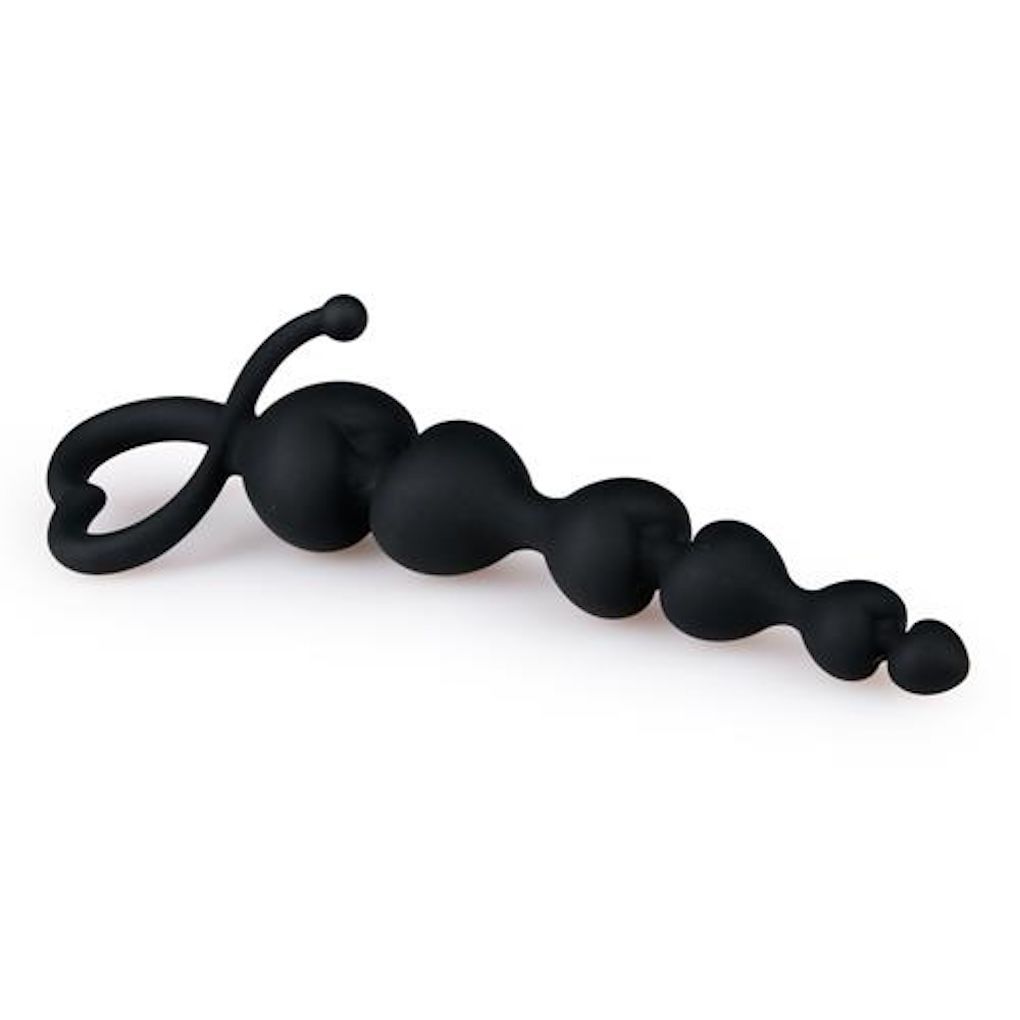 Анальная пробка EasyToys Uchwyt Serce, 18.5 см (черный)