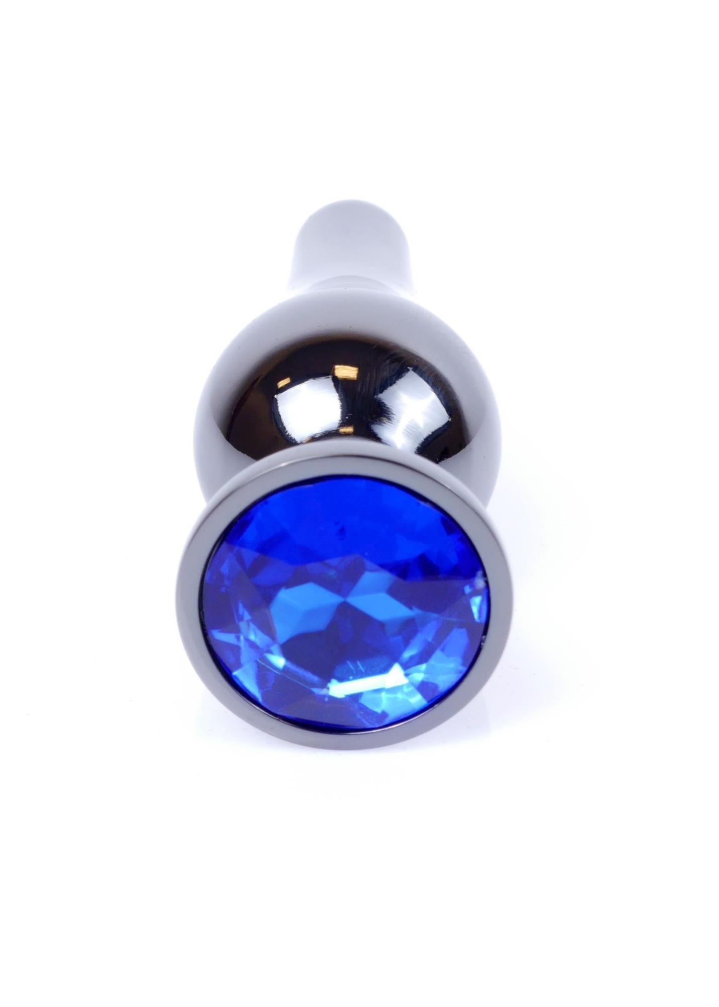 Korek analny MyLove Toys Jewellery Dark Silver Butt Plug, 9.5 cm (niebieski)
