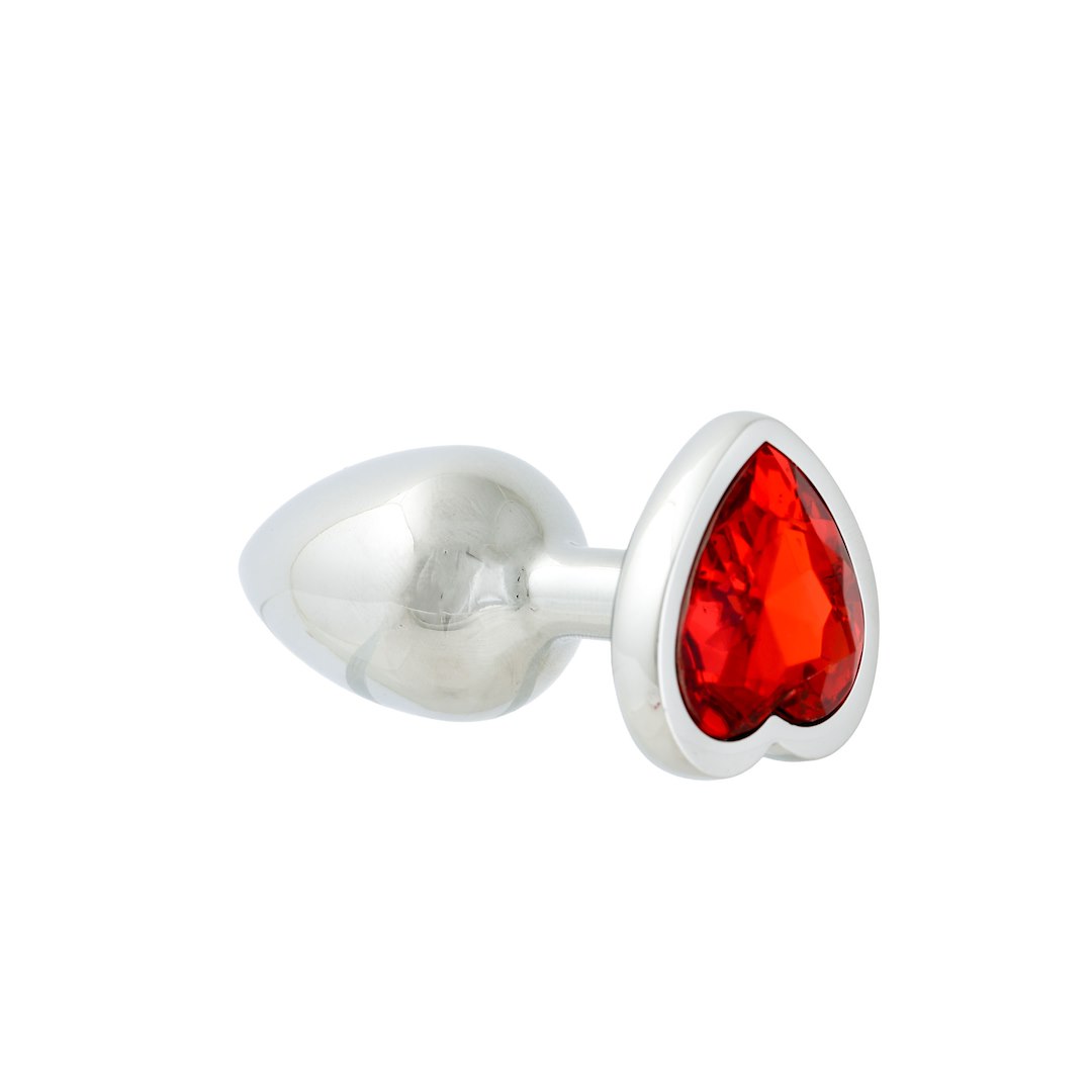 Korek Analny z kryształem Simply Pleasure S, 7 cm (czerwony)