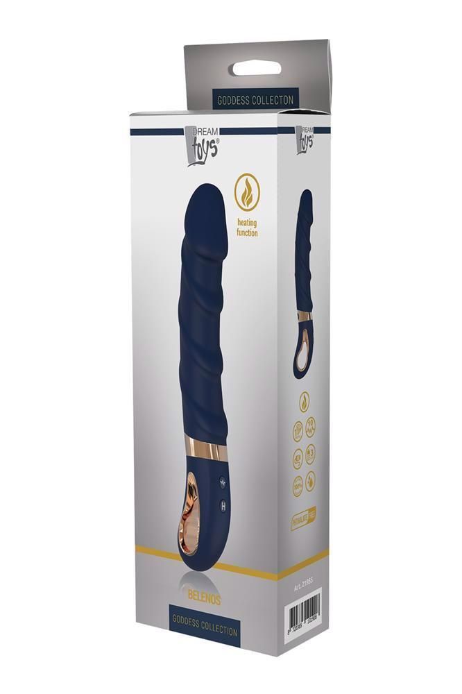 Реалистичный вибратор DreamToys Goddess Belenos, 23 см (синий)