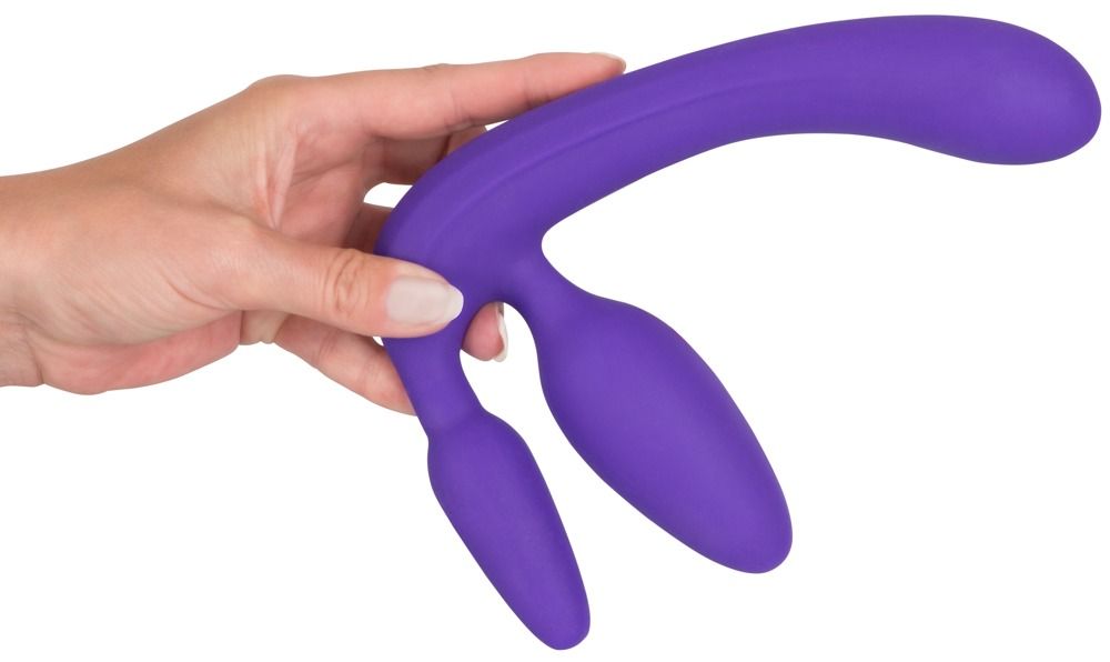 Страпон Triple Teaser Strapless Strap-On, 20 см (фиолетовый)