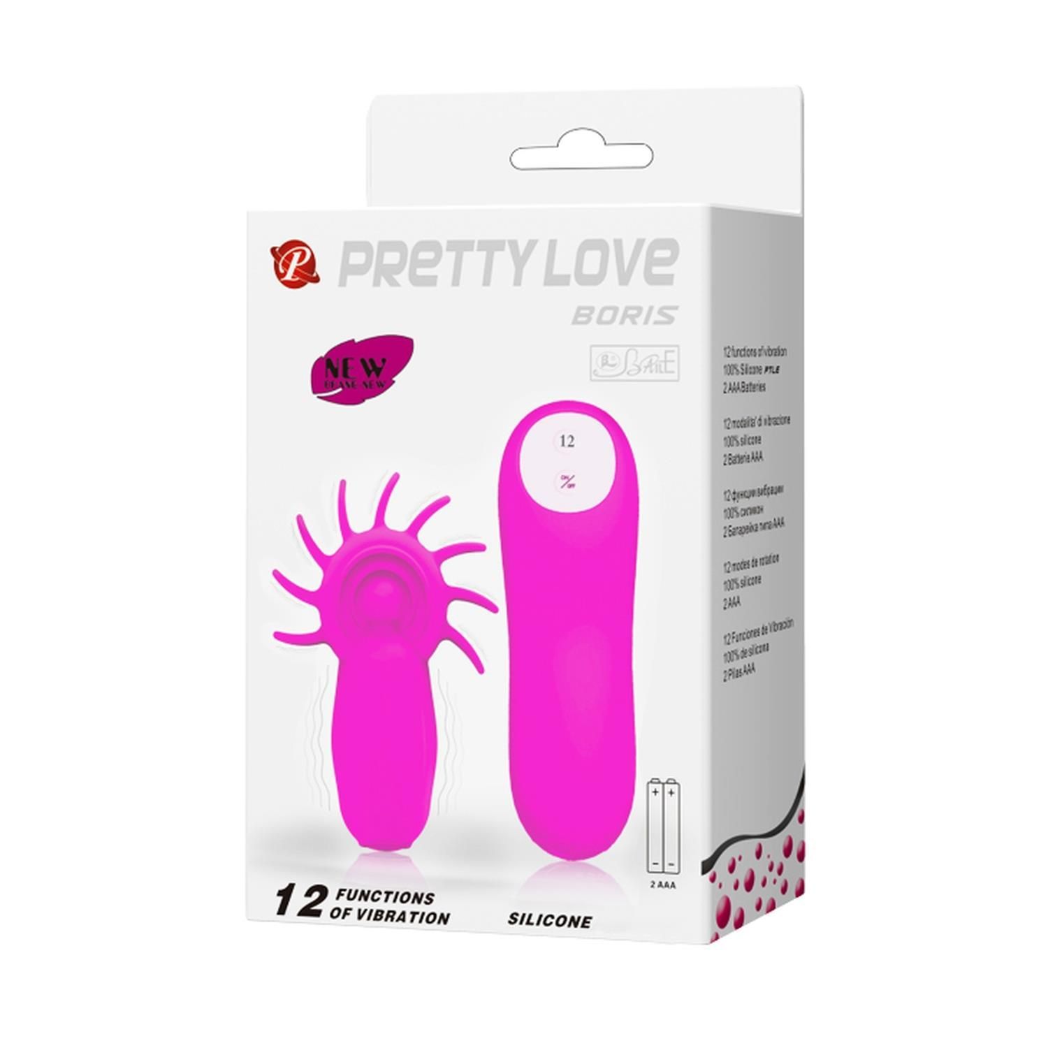 Вибратор для клитора Pretty Love Boris, 7,5 см (розовый)