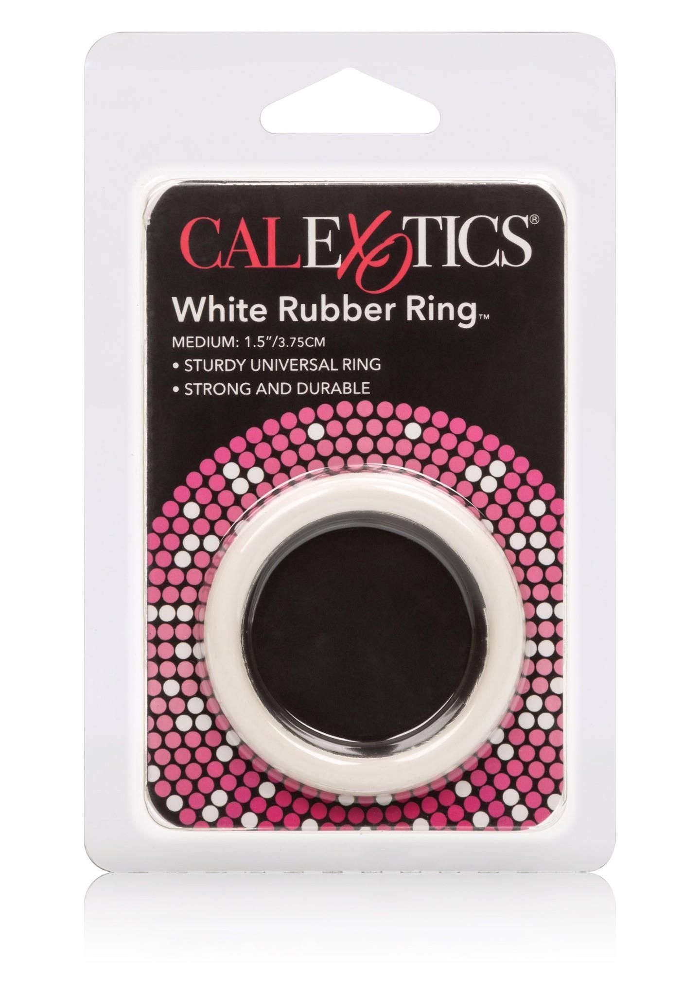 Эрекционное кольцо Calexotics Rubber Ring Medium, 5 см (белый)