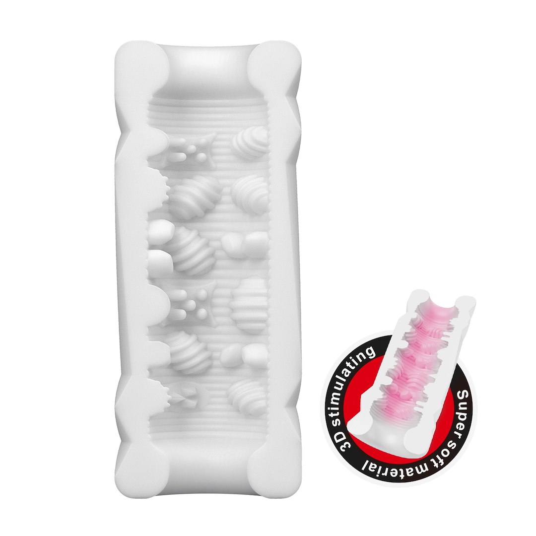Мастурбатор Pretty Love Super Soft 3D Stimulating, 9 см (белый)