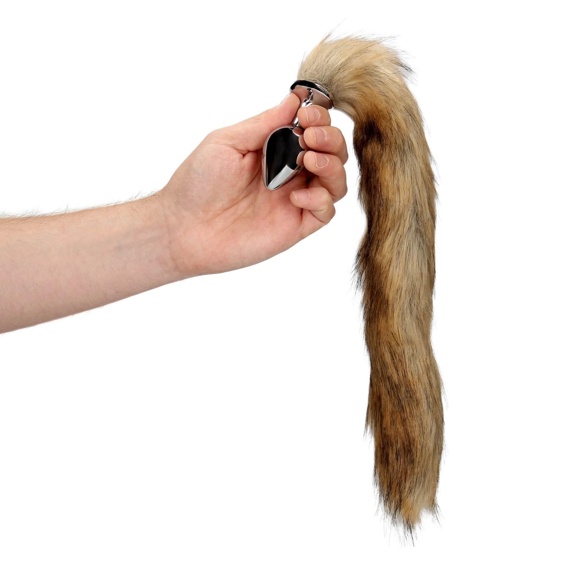 Korek analny Ouch! Fox Tail, 42.5 cm (czerwony)